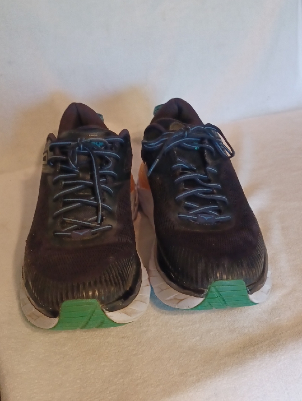 Hoka Men's Black Teal Athletic Running Shoes Size 13 - Picture 3 of 5